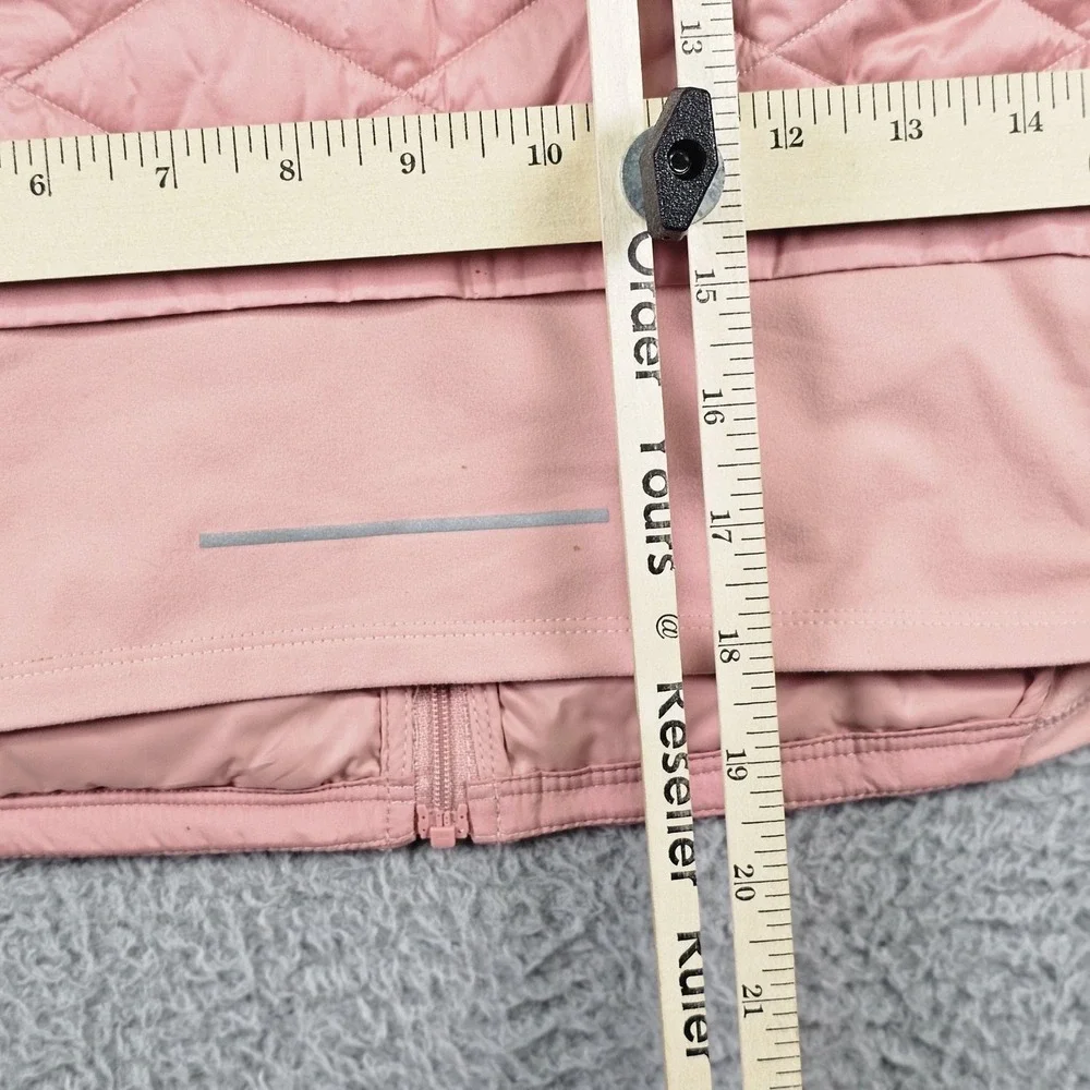 Nike Aerolayer Running Vest Womens‎ Medium Pink Quilted Full Zip Jacket